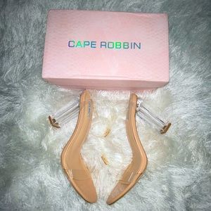 Cape Robbin Transparent T-Strap Heels
